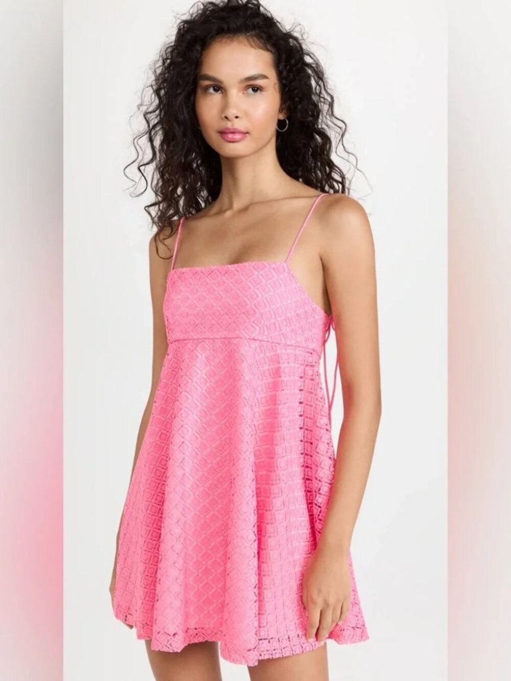 Amanda Uprichard Pink Kellyann‎ Empire Waist Babydoll Mini Dress Small